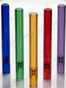 [$2.99 Shipping Included On All Items]8 Pcs (Buy 7 Get 1 Free) Premium Glass Filter Tips, High Borosilicate Material - Available In Clear & Multicolor, Straight Mouthpiece Elements For Daily Use - 多色的 - 查看 10
