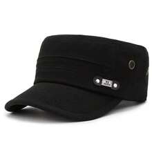 1 pieza Gorra de béisbol de hombre con parte superior plana lavada, gorra casual ajustable con protección solar, adecuada para viajes de primavera/otoño, playa y fiesta - Multicolor - Ver 21