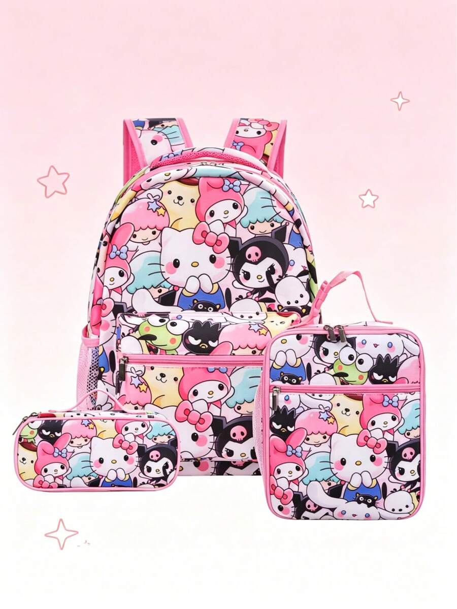 Cute Animal Cartoon Backpack Set, Children's School Supplies Set - Multicolor - View 1