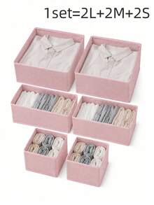 3/6/9pcs Foldable Fabric Storage Boxes, Baby Clothes Organizer Divider Bins, Wardrobe Drawer Dividers, Suitable For Baby Room/Socks/Daily Storage - Multicolor - View 13