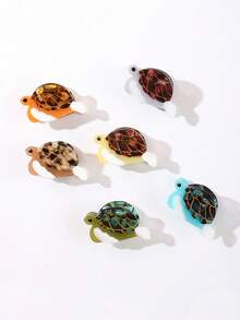 1/3pcs Cute Acetate Turtle Hair Claw Clips, Elegant Back-Of-Head Bun Hair Clips, Personalized Animal Hair Claw For Girls, Half-Up High Ponytail Seamless Hair Clips, Suitable For Outings, Sports, Shopping, Parties, Beach, Vacation, Themed Events, Festivals, Performances, Fun Dress-Up Hair Accessories, Ideal Gifts For Valentine's Day, Anniversary, Birthday, Holidays - Multicolor - View 25