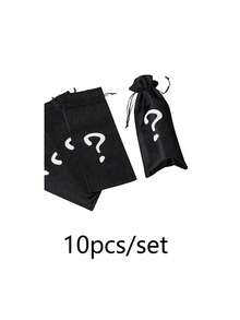 Drawstring Wine Bottle Gift Bag Set - Pink Numbered Wine Bag And Black Mysterious Wine Sleeve, Suitable For Wine Tasting, Wedding, Birthday, Bachelorette Party, Holiday Party Decoration - Multicolor - View 10