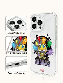 Marvel Spider-Man Iron Man Cartoon Pattern Magnetic Phone Case For Men, Compatible With IPhone 17 Pro Max/17 Pro/Air/16 Pro Max/15 Plus/14/13/IP 17/15Pro/12 Pro/11/16 Plus,XR Apple Shockproof Scratch-Resistant Protective Shell - Transparent 3 - View 3