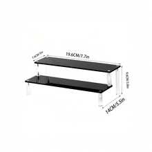 1pc Black Acrylic Tiered Display Stand, Black Acrylic Tiered Storage Rack, Doll Display Rack, Multi-Purpose Multi-Layer Blind Box Figure Storage Rack, Suitable For Bedroom, Study And Shop - Black - View 9