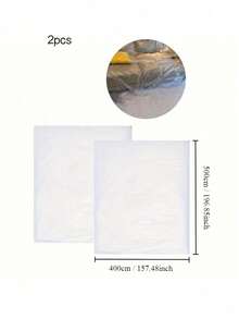 1/2pcs Waterproof Plastic Furniture Dust Cover Set - Protects Car, Bed And Sofa - Dustproof - Furniture Protection Cover, Suitable For Home, Travel, Bags, Storage, Organization, Universal Cover, Washing Machine Dust Cover, Other Home Appliance Dust Cover - Multicolor - View 18