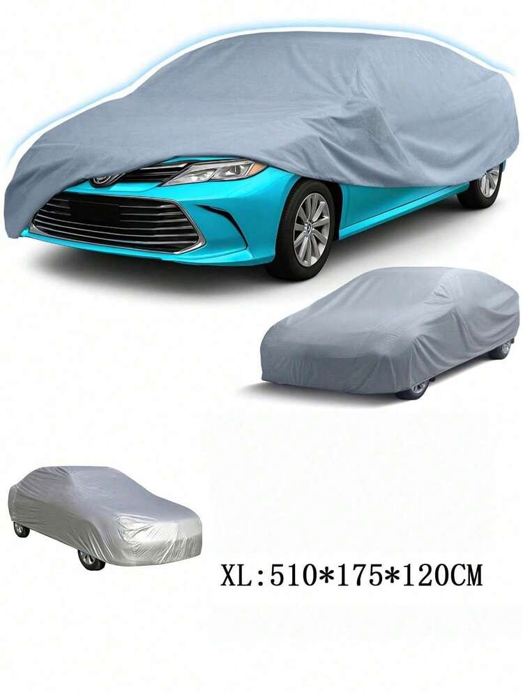 通用防水汽車車罩－全車覆蓋，抗UV、防雨、防塵、防雪且耐熱 PEVA 材質，四季車輛保護，防塵汽車配件，時尚耐用汽車遮陽罩，國慶禮物、萬聖節禮物、聖誕禮物 - 銀色 - 查看 13