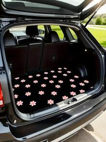 1pc - Car Trunk Mat With Beautiful Daisy Pattern. Made Of Pet-Friendly Material, Reduces Trunk Odor And Keeps Your Car Clean. Suitable For Sedans, SUVs, CUVs And Other Models. - A - View 1