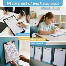 12X A4 Foolscap Multicolor Clipboard Foolscap PVC Clip Board 5 Star Office - 12pcs - View 4