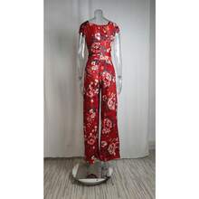 Fashionable Jumpsuit, New Spring Collection For Women, Printed, Off-The-Shoulder And High-Waisted, Elegant And Modern Style - 紅色印刷 - 查看 5