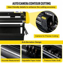 Vinyl Cutting Machine, Cutting Plotter With Maximum Paper Feed Of 34 Inches / 870 Mm, LCD Screen Printer With Automatic Contour Cutting For Camera, With Stand, Adjustable Force And Speed For Sign Making - 查看 3