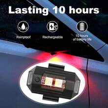 4pcs Luz Led Estrobo Funciones Fija Moto Auto Bicicleta KS80 - versión prémium - Ver 5