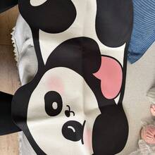 1pc Cute Panda Cat Carrot Pattern Diatomite Bath Mat, Ultra Absorbent Quick Dry Floor Rug, Anti-Skid Rubber Backing, Machine Washable Soft Mat For Shower Bathtub Kitchen Indoor Outdoor Home Decor, Multiple Sizes Available - Black and White - View 17