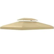 Outsunny Ersatzdach Für Pavillon 3 X 4 M Wasserabweisend Pavillondach Mit Double Ersatzbezug Für Gartenpavillon Ersatzteile Aus Polyestet-Stoff Beige - 卡其色 - 查看 11