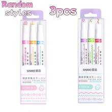 Contour Pen Curved Pen Upgraded Large Capacity, 50% More Ink, Quick-Drying No Smudging, Planner Curved Pattern Pen, Planner Roller Edge Pen, Hand-Drawn Poster Special Pen, Planner Curved Fluorescent Pen, Colorful Wavy Line Pen, Student Highlight Marker Pen, Student Key Point Marker Pen, - A - View 11