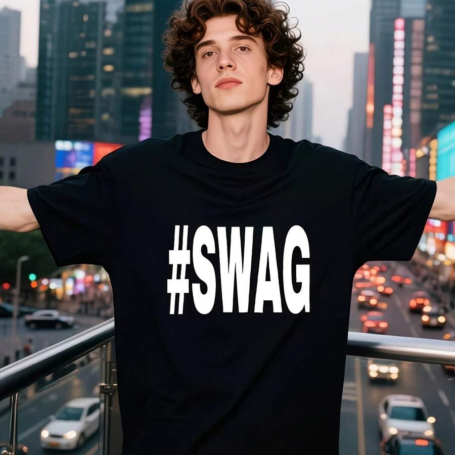 Vintage para Hombre de los Años 2000 # Camiseta gráfica con diseño SWAG Y2K para mujer, camiseta de algodón, ropa informal de verano, estilo punk, Harajuku, Hip Hop, Punk Retro - Multicolor - Ver 1