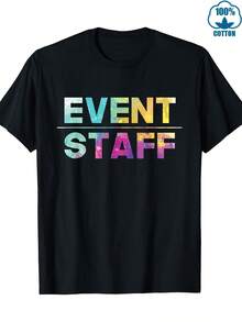 Stival Women's - Black 100% Cotton 180 G/M² T-Shirt With Vibrant Geometric Print, Casual Short-Sleeved Crew Neck Top For Concerts, Parties And Events, Festival Gear - 黑色 - 查看 1