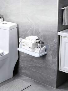 White Swan Wall-Mounted Bathroom Storage Rack, Bathroom Shampoo And Cosmetic Storage Rack, Bathroom Shelf, Bathroom Hanging Rack, Cosmetic Storage Rack, Bathroom Organizer, Shampoo Gel Storage Rack, Bathroom Accessories. - Multicolor - View 7