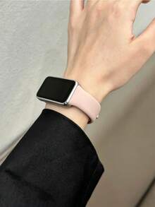 1件休閒運動風矽膠錶帶，適用於華為 Band 8/9/10/11/11Pro/NFC 手環 - 粉砂色 - 查看 2
