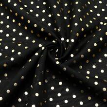 1pc Golden Foil Polka Dot Print Premium Chiffon Fabric - 59x19.68 Inch Pre-Cut 100% Polyester, Vibrant Color For DIY Sewing, Bags, Party Decor, Gift Wrapping, Cushions & Furniture Covers, Decorative Textiles | Elegant Textile | Polyester Fabric - Default - View 7