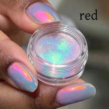 Rose Red Aurora Magic Mirror Powder Nail Glitter Pigment Effect, Used For Nail Art Decoration And Manicure Design - Multicolor - View 5