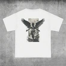Camiseta gráfica con alas de Ángel, camiseta de fe, estilo Vintage, ropa cristiana, ropa informal Unisex, Idea de regalo única, superventas - Multicolor - Ver 1