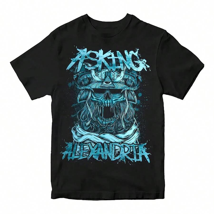 Asking Alexandria Cotton T-Shirt - Basic Rock Workshop - Black - View 1