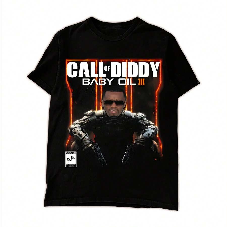 Camiseta de Moda 2026 para Hombre y Mujer, Talla Grande, Manga Corta, Algodón Puro, Estampada, Estilo Y2K - Multicolor - Ver 1