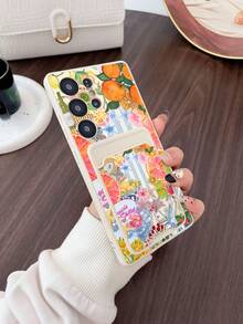 1pc White TPU Summer Beach Collage Pattern Full Coverage Shockproof Phone Case And 1pc Summer Beach Collage Pattern White Adhesive Card Holder, New 2-In-1 Full Coverage Protection Dustproof Waterproof Soft Shell Suitable For Versatile Phone Case/Card Holder Phone Case/Fun Phone Case/Android Phone Case/Suitable For Galaxy S26 S25 S24 S23 S22 S21 S20 Plus Ultra FE Case/Galaxy A56 A55 A54 4G 5G Case - Multicolor - View 4