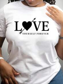Camiseta Gráfica para Mujer "Love Yourself Self Care" Piratical, Color Gris - negro - Ver 1