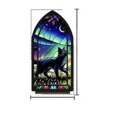 Soft Pastel Vintage Gothic 2D Acrylic Tabletop Bookend Ornament,Pointed Cathedral Arch Frame,Faux Stained Glass Radial Rose Window Mosaic Art Desk Decor,Book Nook Display Gift For Dark Academia & Soft Aesthetic Room Lovers - 1PC - View 14