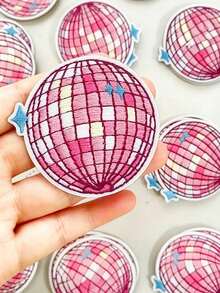 6 piezas Parches bordados de bola de discoteca con purpurina - Estilo Y2K Parches redondos para planchar o coser en ropa, jeans, chaquetas y mochilas. Parches decorativos brillantes metálicos vintage, accesorios de reparación de moda DIY para hombres y mujeres, decoración de disfraces para fiestas con tema de discoteca - Varios estilos - Ver 1