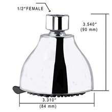 YOO.MEE High Pressure Fixed Shower Head - Strong Powerful Pressure Boosting against Low Flow Showers- 3 Function Wall Mount Rain Shower - Removable Water Restrictor - Luxury Chrome - como en la imagen - Ver 7