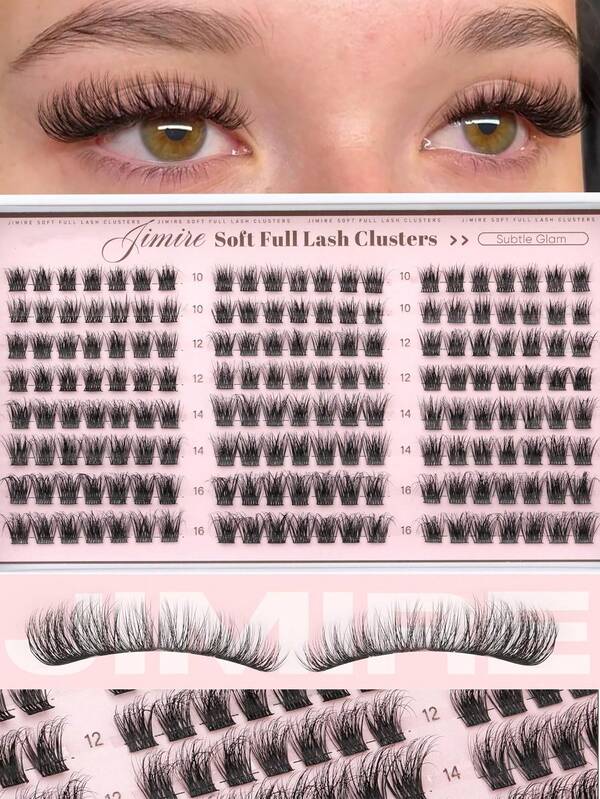 Natural Eyelash Clusters, Fine Dense Eyelash Clusters, Cat Eye Clusters, Eyelash Extension Natural Effect 10-16mm Pre-Mapped Eyelash Clusters, Single Eyelash Clusters, Eyelash Clusters
