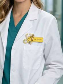 1/3/5pcs Customized Nurse Doctor Acrylic Name Brooch, Personalized Multicolor Syringe Scissors Medical Pin, Nurse Day Graduation Gift, Hospital Staff Name Tag, Nurse Appreciation Gift Pin, Anniversary/Medical Party Souvenir - Multicolor - View 10