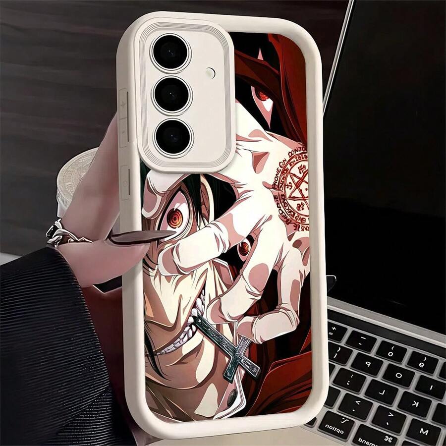 A-Alucard Hellsing Anime Phone Case For Galaxy A17 A16 A26 A36 A15 A25 A35 A55 A14 A24 A34 A54 A13 A23 A33 A53 A73 A12 A22 A32 A52 A51 A71 A06 A05S A04S A03S With Stepped Lens Protection Soft Case Back Cover - 混合色 4 - 查看 1