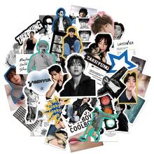 50張  貼紙，K/POP 男團手機殼貼紙，防水貼紙，辦公用品，SKZ 學校用品，DIY 貼紙，裝飾貼紙， 卡通貼紙，動漫主題貼紙，適用於手機和行李箱，也適用於筆記本、水瓶和吉他，適用於筆記本電腦、行李箱、手機和水瓶 - 彩色 - 查看 3