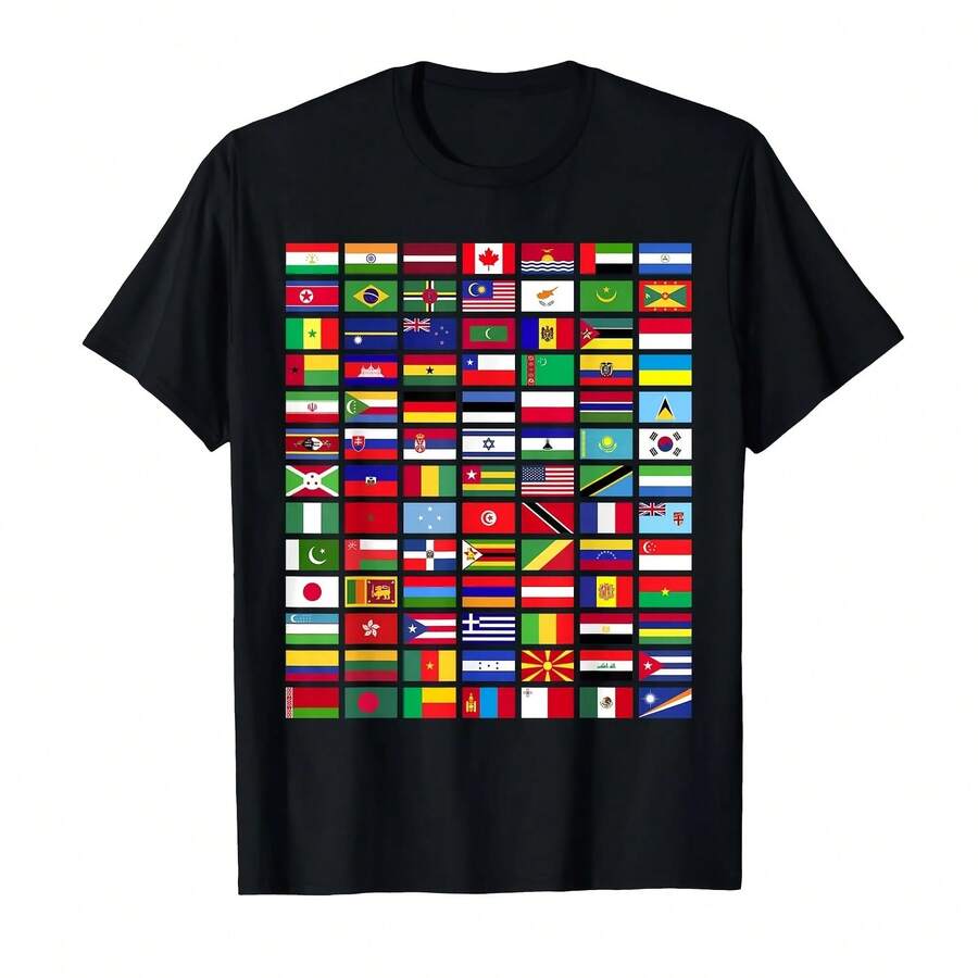 Camiseta internacional con las banderas de todos los países del mundo, 287 banderas - Multicolor - Ver 1