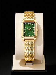 Juego de 5 piezas de pulsera & reloj con strass & circonita, juego de reloj de pulsera para niña, mejor opción de regalo, incluye reloj de cuarzo & pulseras - Dorado - Ver 6