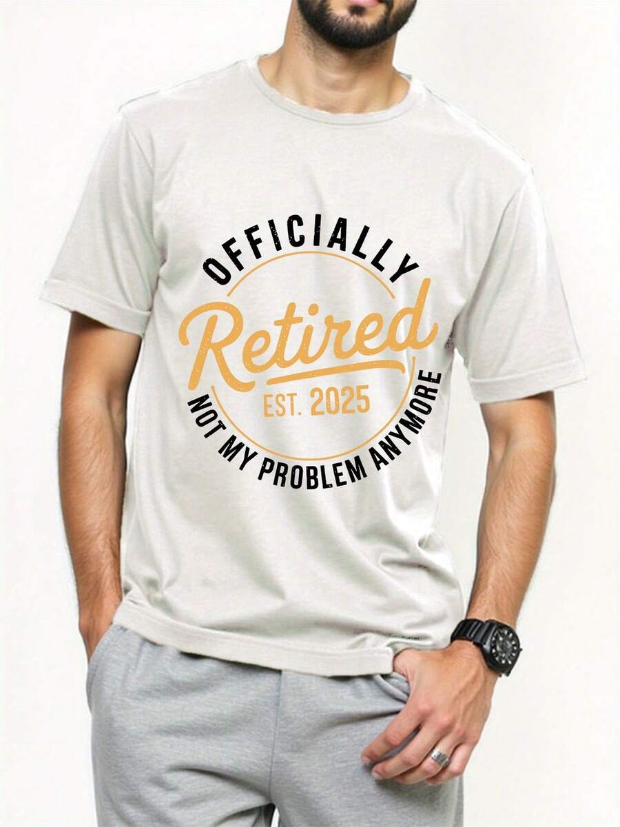 Official Retirement: Not My Problem From 2025 - Men's Crew Neck T-Shirt, Casual And Relaxed, Perfect For Retirement Life And Everyday Wear. - Multicolor - View 1