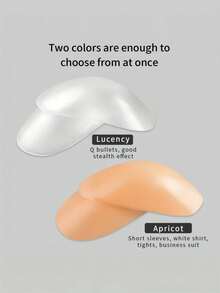 2Pcs Self-Adhesive Silicone Invisible Shoulder Pads, Reusable Anti-Slip Shoulder Enhancer, Soft Breathable Shoulder Inserts For Women Men Blazer Shirts Dresses, Natural Square Shoulder Shape Accessory - Multicolor - View 3