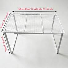 Expandable Wardrobe Storage Rack - Space-Saving Vertical Storage Rack, Adjustable Height, Suitable For Clothes, Shoes, Cabinets - Easy Installation, Can Be Used For Wardrobe Storage, Sturdy Structure, Home Storage, With Padding, Durable Metal Frame - Multicolor - View 18