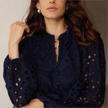 Women Blouses & Shirts - Blue - View 3