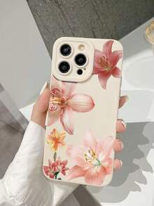 1個 精準孔位直邊花卉彩繪加厚防震手機殼保護套，適用於 iPhone 16/11/16pro/16plus/16promax/16e/15Promax/13/14/12/XS/XR/7G/8P，適用於 Galaxy S25/S25PLUS/S25 Ultra/A16/A36/A26/A56/A50/A12/A32/A52/A72/A51/A21S/A13/A14/S24/S24PLUS/S24Ultra,S22/A52/A53/A54/A55S23/，適用於 11/12Pro/12/12X/13Pro/14Pro/15Pro/，適用於 Redmi 10/9/Note9/12c/Note11pro/Note8Pro 防震手機保護殼 - 彩色 - 查看 3