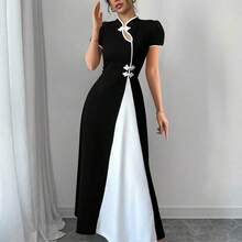Vestido de moda casual y simple para uso diario de mujeres - Rojo - Ver 5