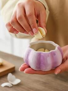 Garlic Storage Jar, Ceramic Kitchen Seasoning Container, Suitable For Home Kitchen And Dining Table, Garlic, Ginger, Chili, Valentine's Day, Perfect Gift - Multicolor - View 4