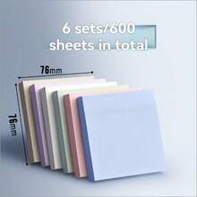 100 Sheets Of 4-Color Sticky Note Stickers/Book, Portable Student Self-Adhesive And Easy-To-Use Sticky Note Book, Suitable For Office, Home And Campus Scenes, Study Supplies, Winter And Summer Gifts (Multiple Styles To Choose From) - View 5