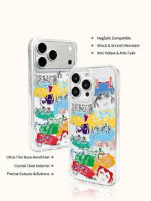 Miniso 時尚磁吸手機保護殼 男款，適用於 iPhone 18 18pro 18promax 17ProMax/17 Pro/Air/16 Pro Max/15 Plus/14/13/IP 17/15Pro/12 Pro/11/16 Plus,XR Apple Android 機型，Galaxy S22,S23plus,Galaxy S23ultra S24plus,Galaxy S25,Galaxy S25ultra,Galaxy S26,S26ultra 防摔防刮保護殼，適合作為家人與朋友的節日禮物 - 透明2 - 查看 7
