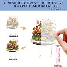 [2D Flat][2D Flat]Acrylic Ground Stake, Colorful Clownfish And Seaweed Design, Perfect For Decorating Your Garden And Lawn On Father's Day And Peace Day - A - View 6