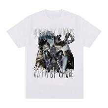Human By Chance Alpha By Choice Wolf, Funny Meme T-Shirts, Casual Cotton T-Shirt For Men And Women, Oversized Vintage Short Sleeve T-Shirts - 白色 - 查看 1