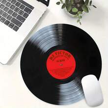 1 Cute Record Mouse Pad, Circular Mouse Pad For Office Desk, Small Mini Travel Mouse Pad With Anti Slip Rubber Base, 7.87 Inch Diameter Suitable For Work Wireless Computer Laptop, Office Desk Accessory Single 47g - View 16